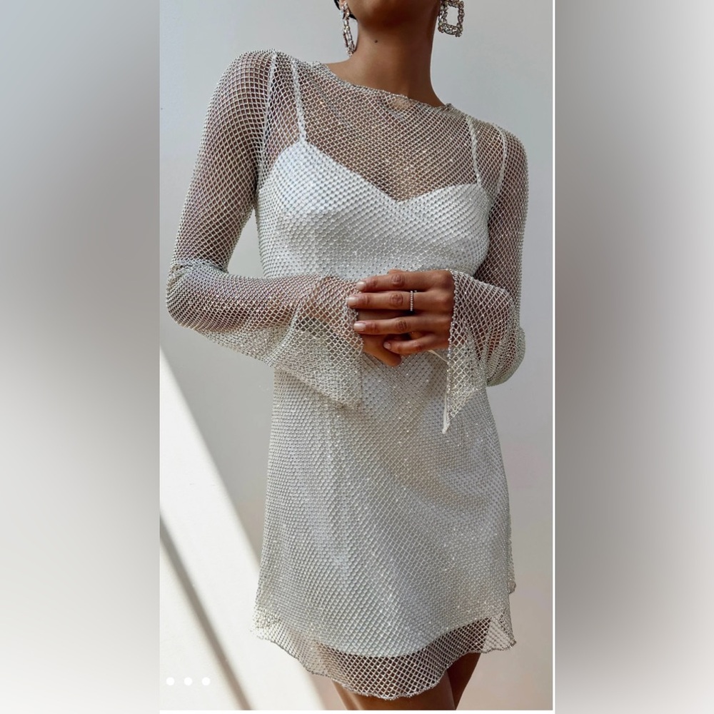 NWOT Show Me Your Mumu Iconic Mini Dress White Glitz